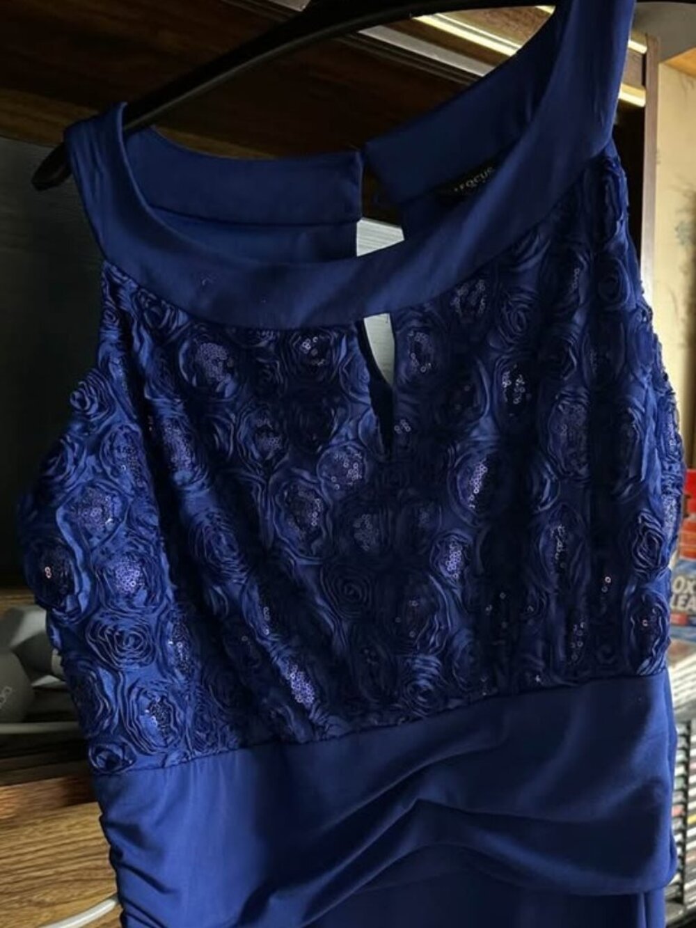 Ladies En Focus Blue Dress with sequins